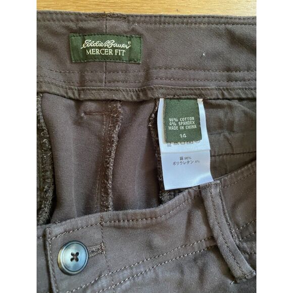 Vintage Brown Eddie Bauer Mercer Fit Pants - Size 14 - Picture 2 of 6